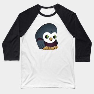 Cute and Melancholy Gloomy Gothic Owl Character Baseball T-Shirt